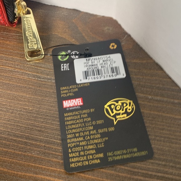 Loungefly Marvel pop Iron Man Cosplay  nwt Pop! Zip Around Wallet - Picture 7 of 15